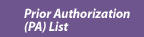 Prior Authorization List